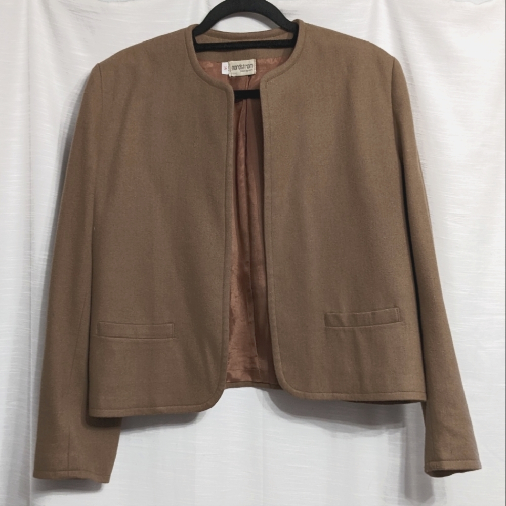 Vintage wool camel Nordstrom bolero jacket